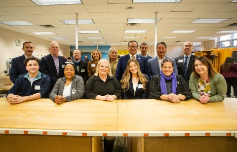 ribbon cutting group shot